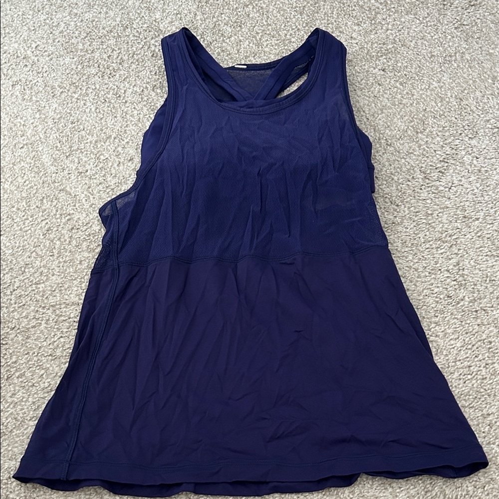 Navy Blue Athletic Tank Top